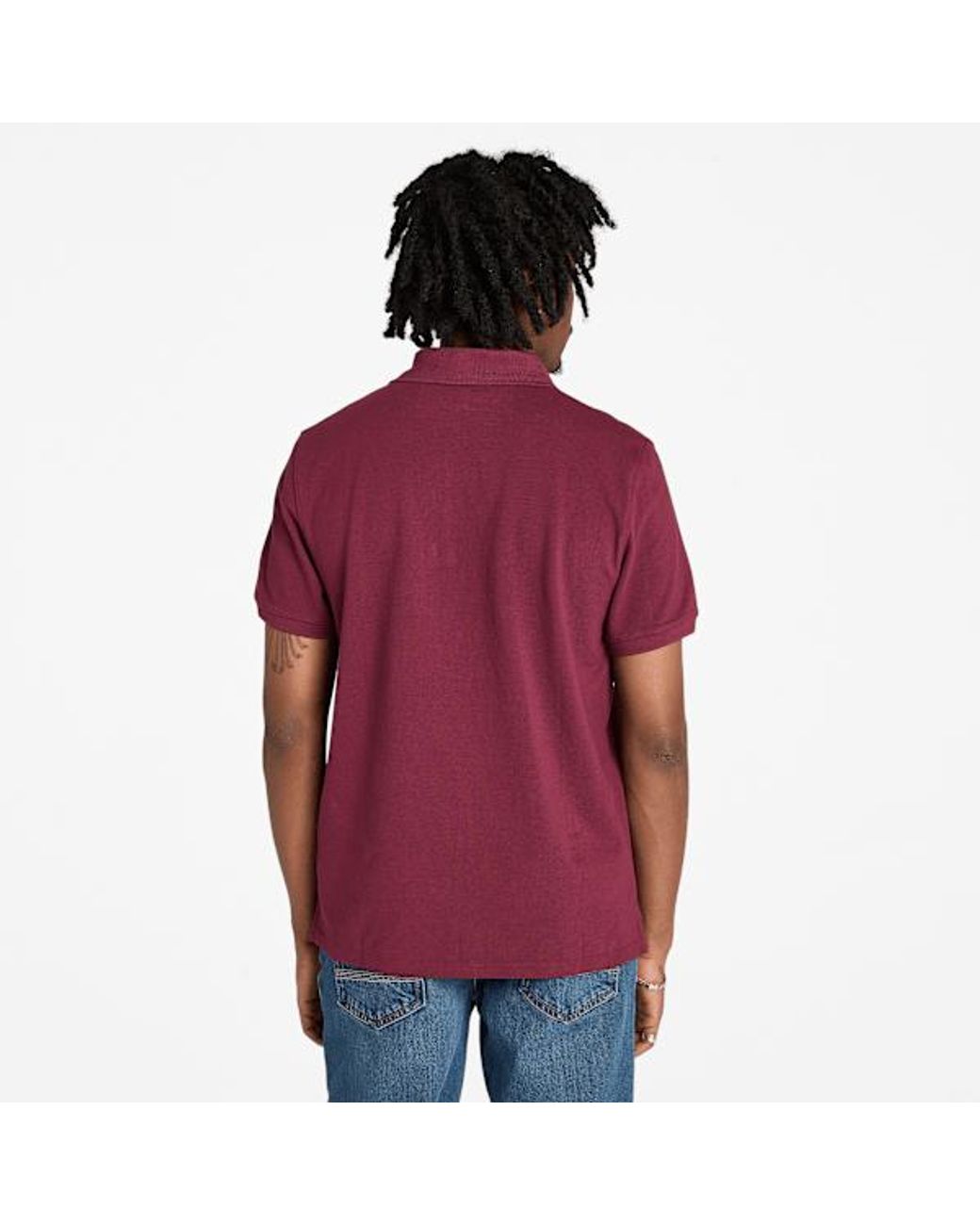 Timberland Red Millers River Pique Short-Sleeve Polo For for men