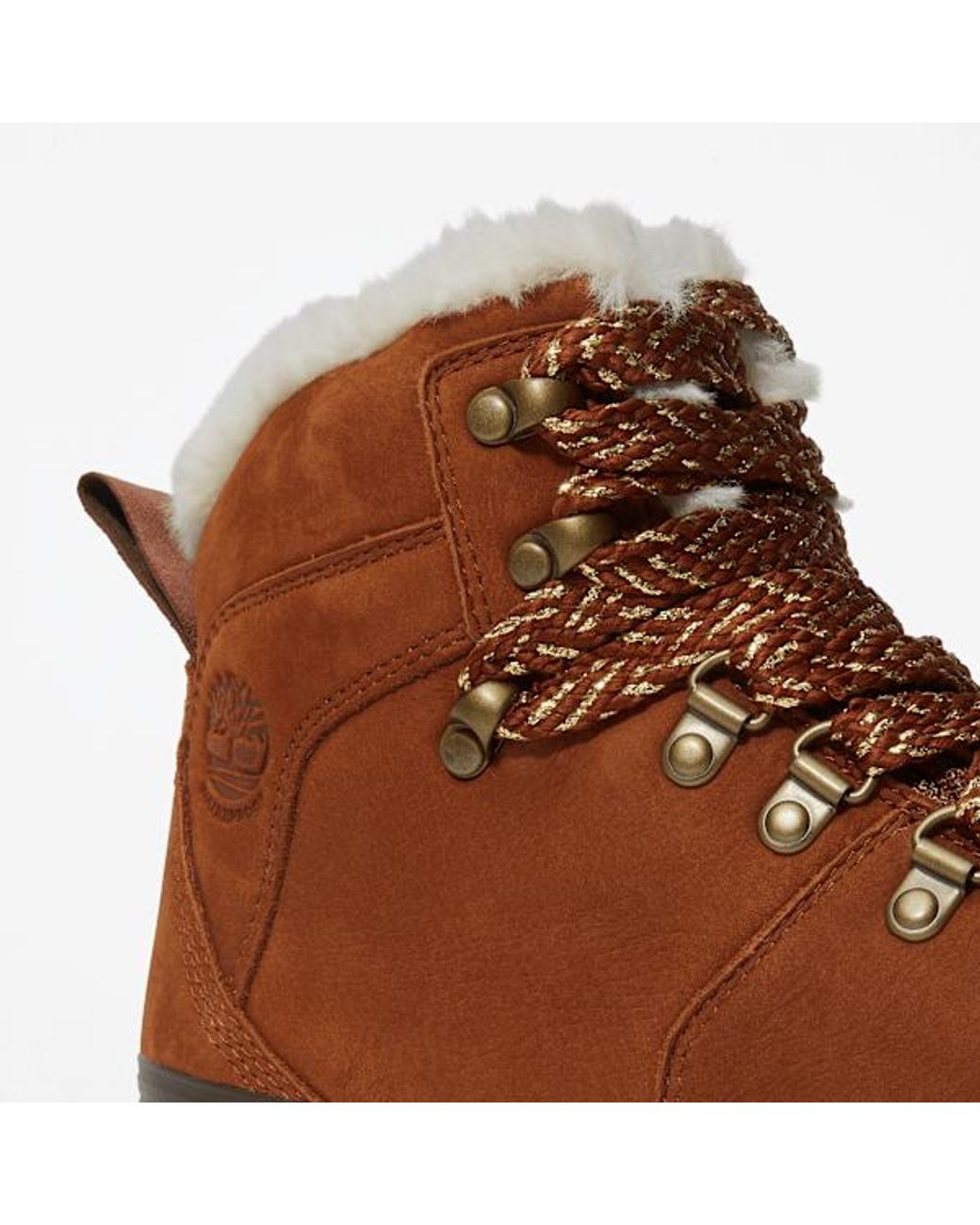 Timberland Brown Euro Hiker Waterproof Fur-Lined Boots For