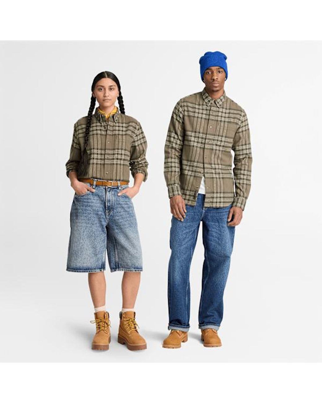 Timberland Green Check Regular Shirt For for men