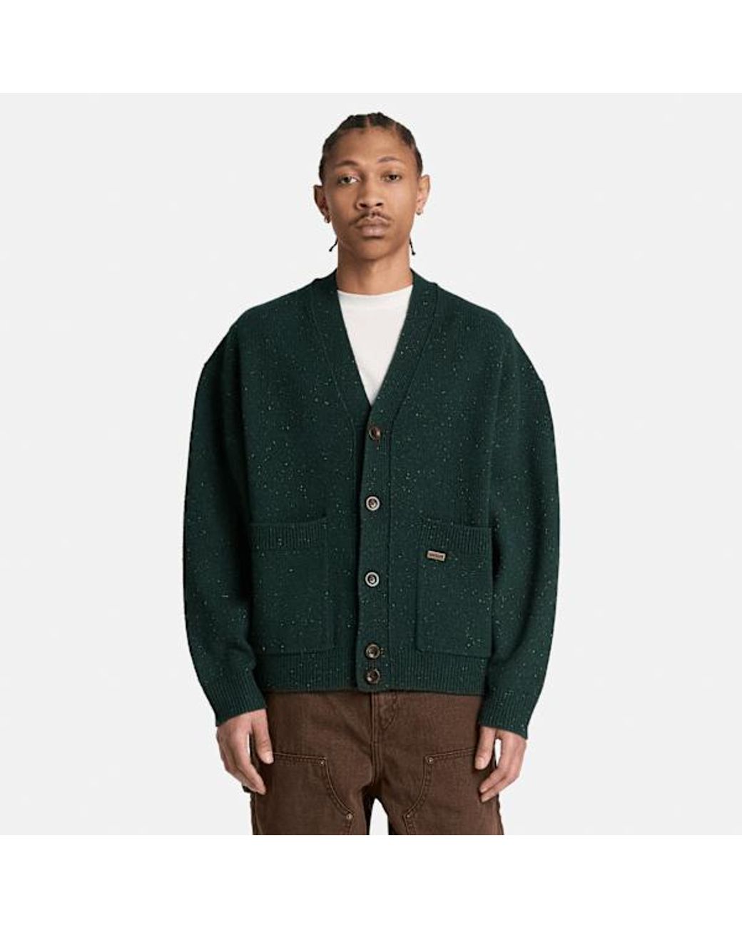 Timberland Green Phillips Brook Wool Cardigan For for men