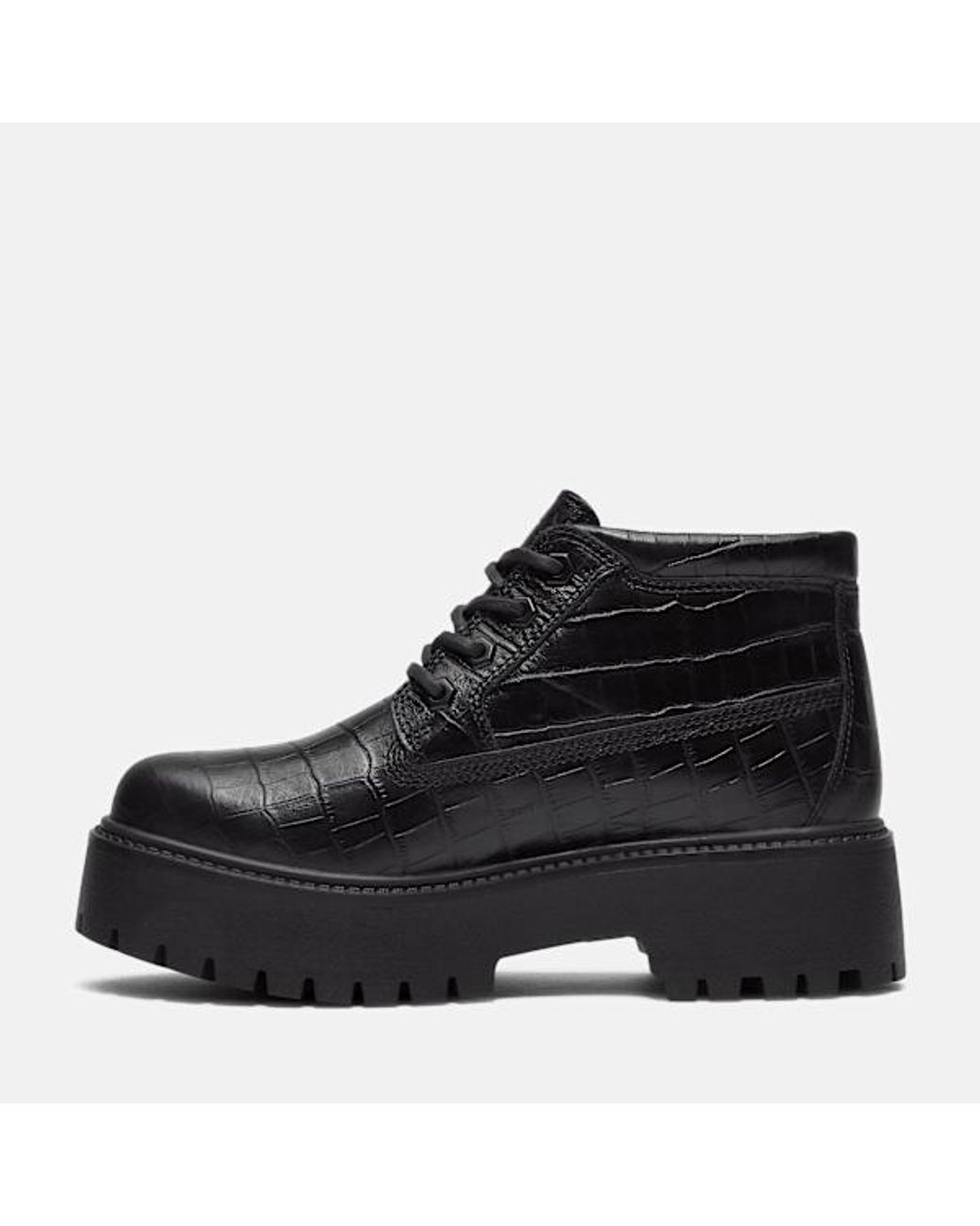 Timberland Black Stone Street Platform Mid Boot For