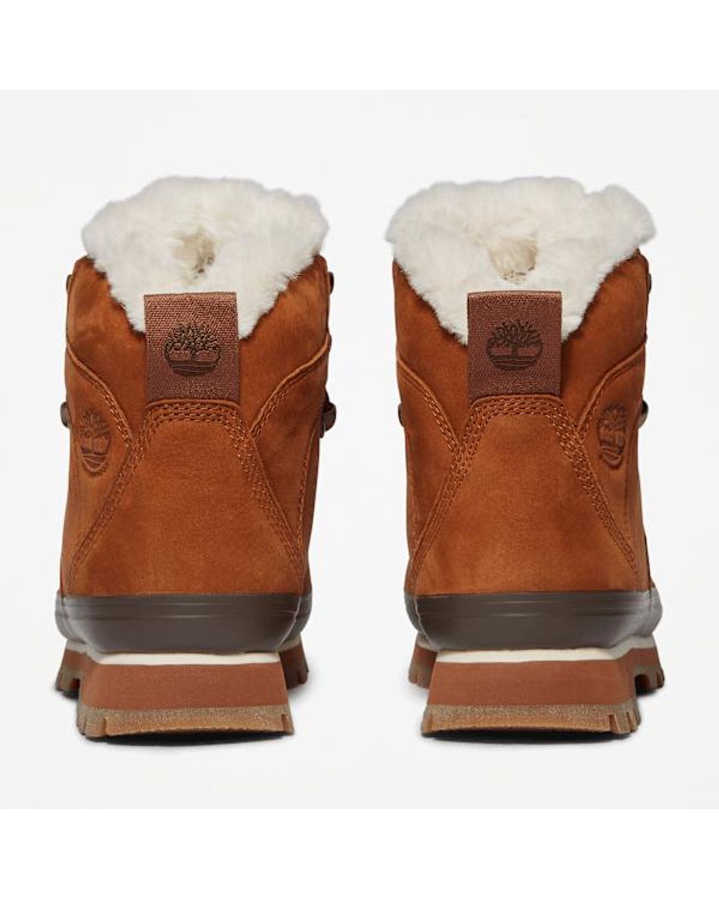 Timberland Brown Euro Hiker Waterproof Fur-Lined Boots For