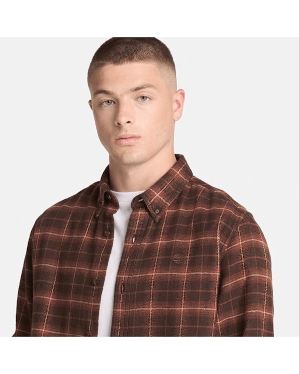 Timberland Brown Flannel Check Regular Shirt For for men
