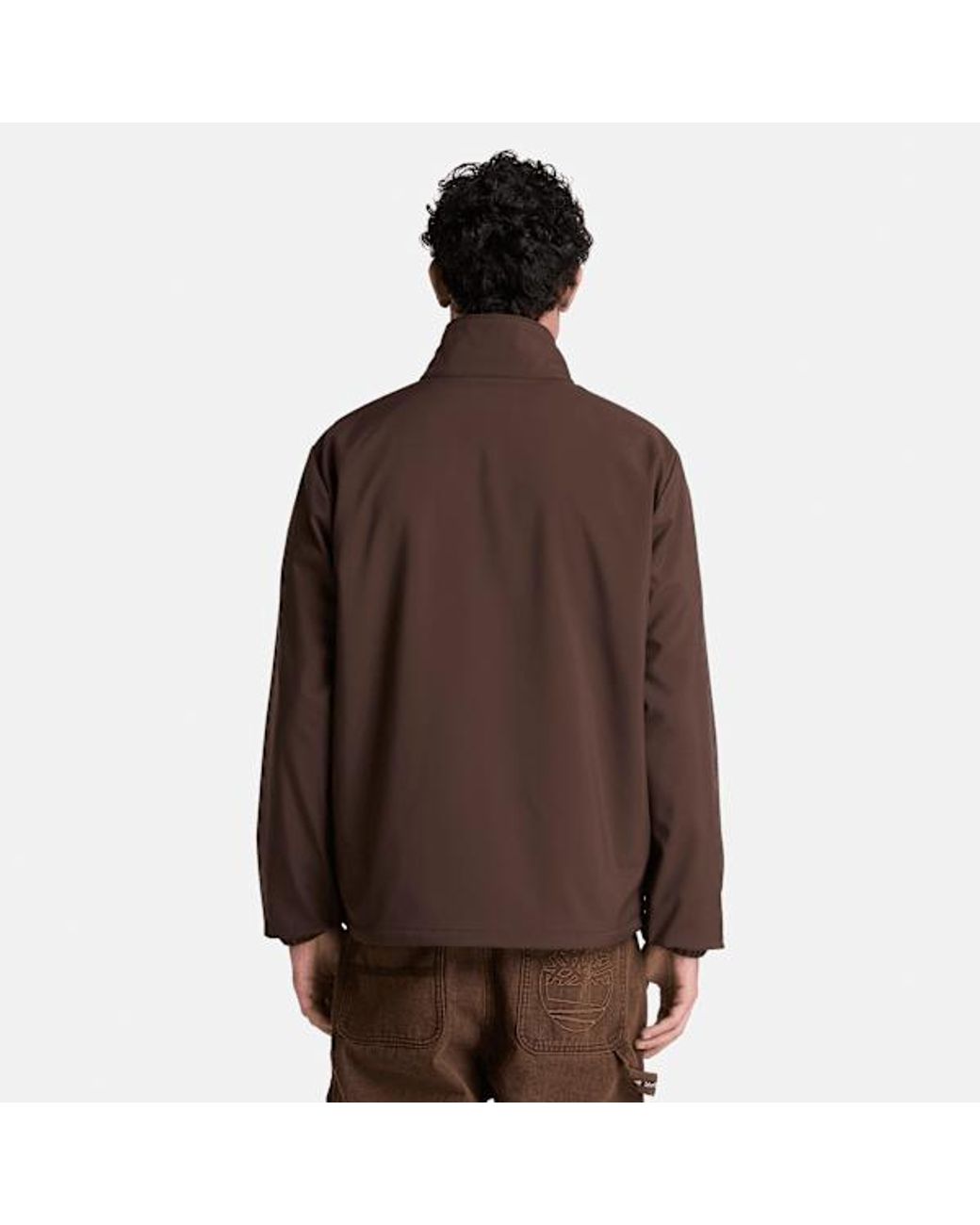 Timberland Brown Windproof Full-Zip Softshell Jacket For for men
