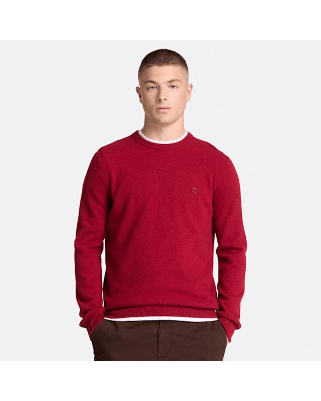 Timberland Red Cohas Brook Merino Crewneck Jumper For for men