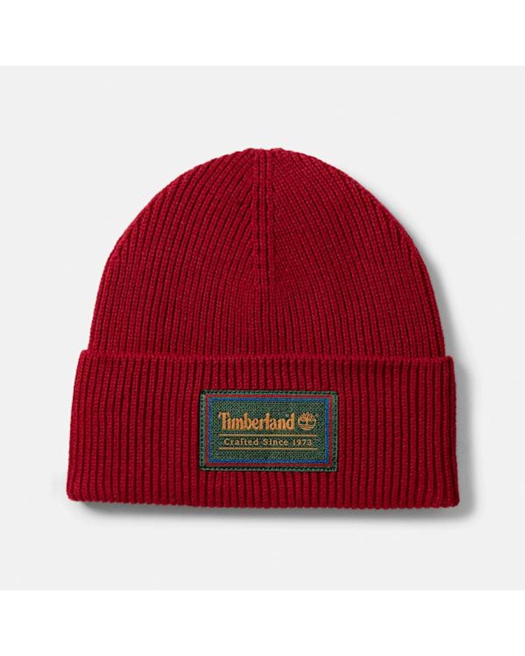 Timberland Red Crafted Beanie For for men