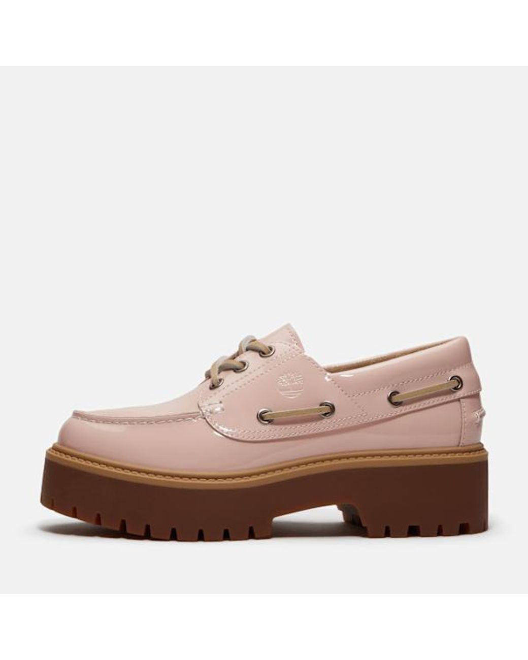 Timberland Brown Stone Street Platform Boat Shoe For