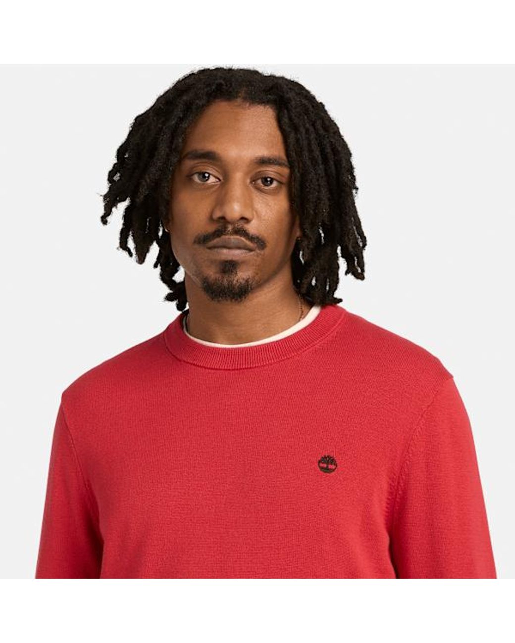Timberland Williams River Cotton Yarn Dyed Jumper For Men In Red, Man, Red, Size: M for men