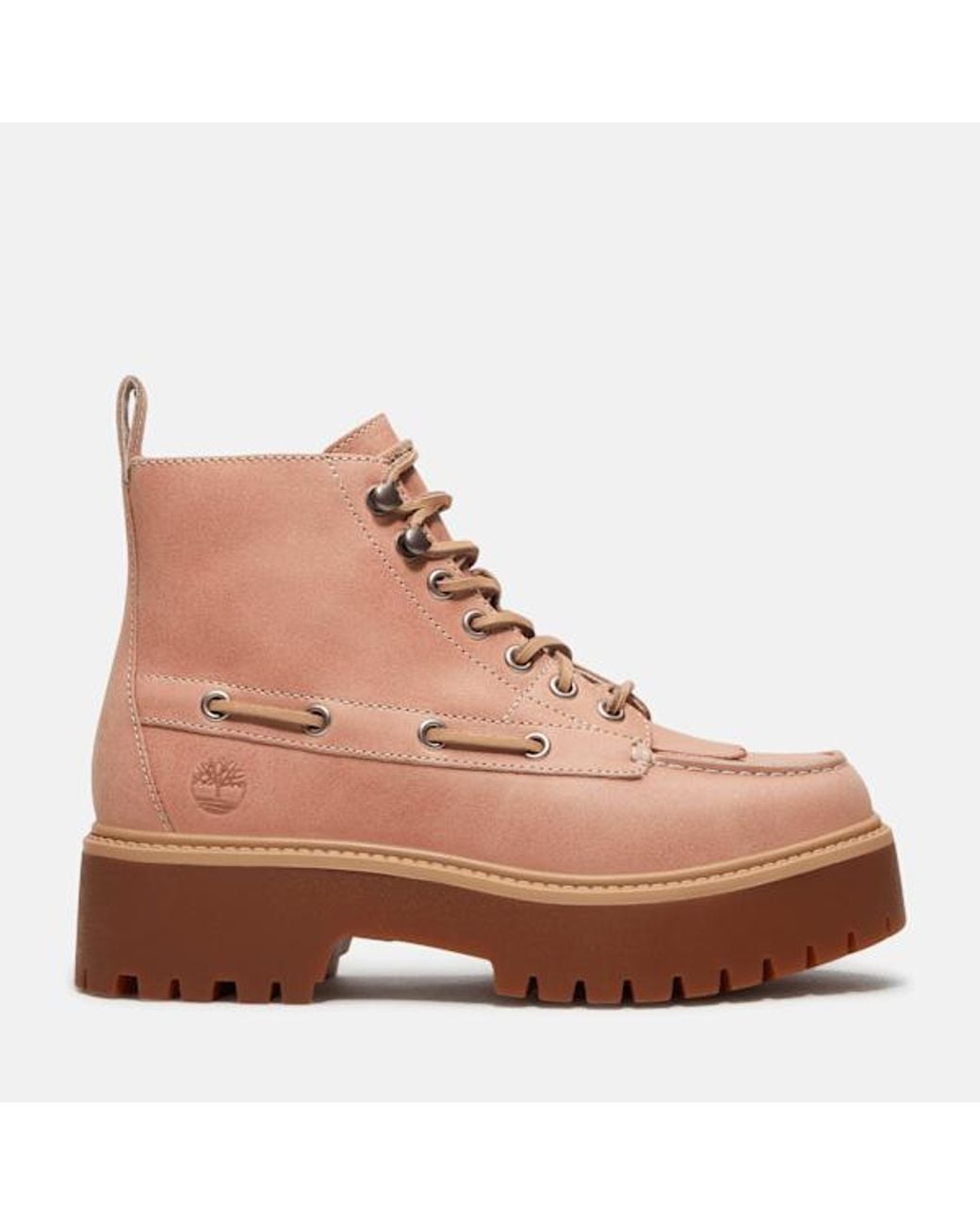 Timberland Brown Stone Street Platform Kiltie Boot For