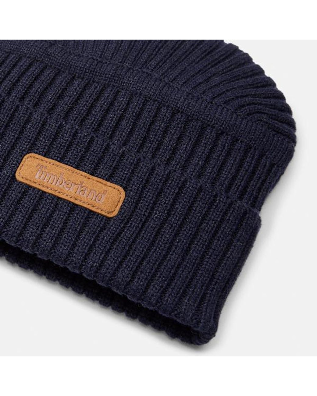 Timberland Gulf Beach Ribbed Beanie For Men In Dark Blue, Man, Navy for men