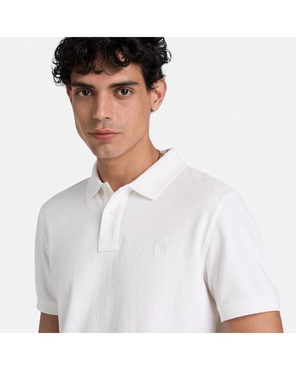 Timberland White Millers River Short-Sleeve Polo For for men