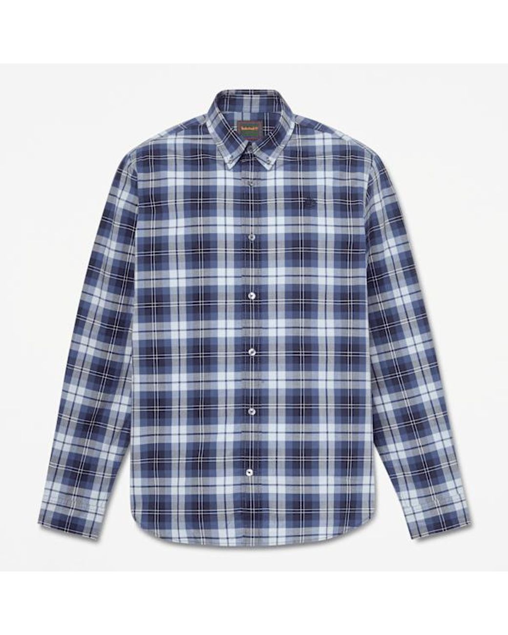 Timberland Blue Check Regular Fit Poplin Shirt For for men
