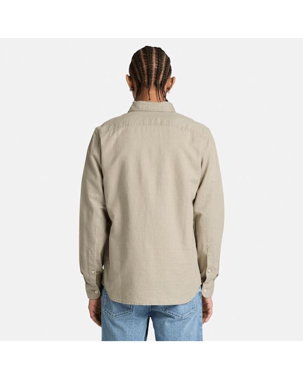 Timberland Gray Lovell Lake Button-Down Long-Sleeve Shirt For for men