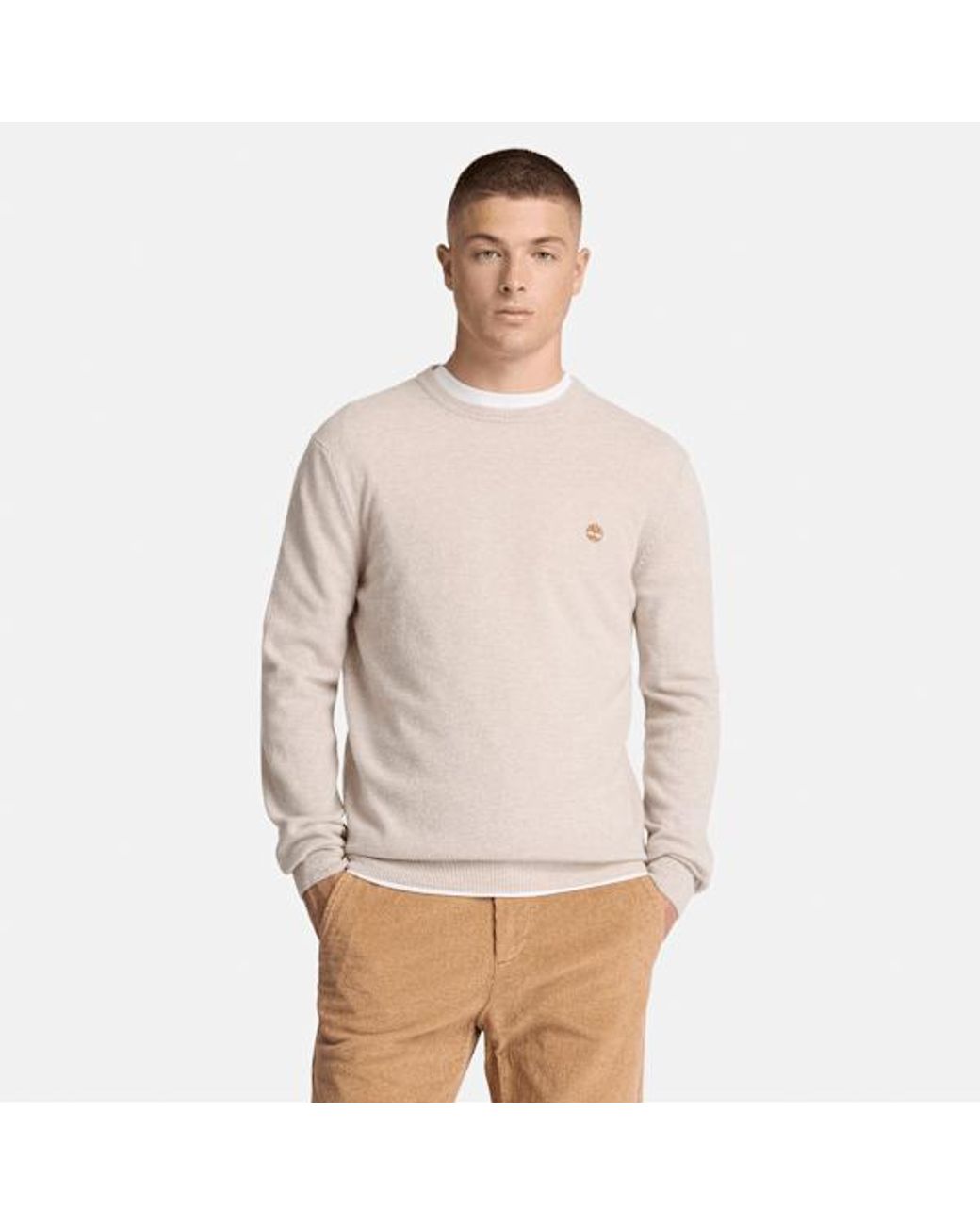 Timberland White Cohas Brook Merino Crewneck Jumper For for men