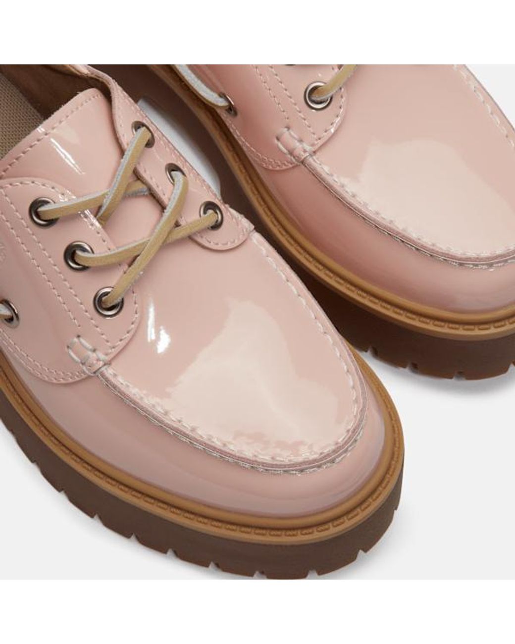 Timberland Brown Stone Street Platform Boat Shoe For