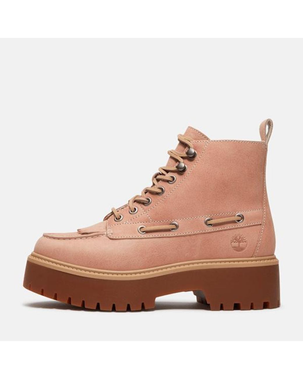 Timberland Brown Stone Street Platform Kiltie Boot For