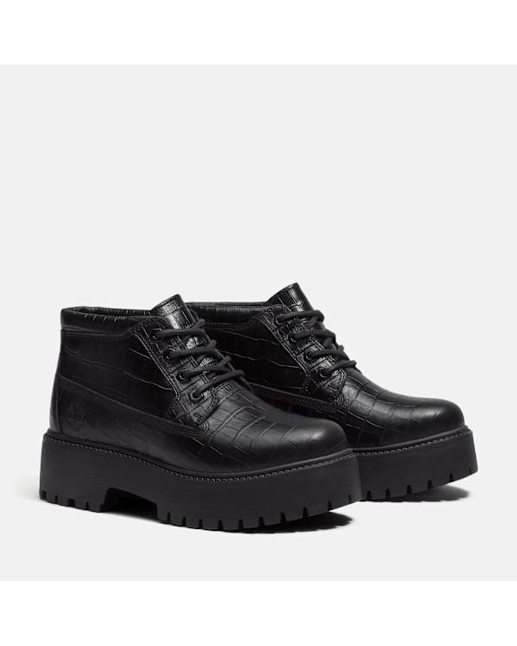 Timberland Black Stone Street Platform Mid Boot For