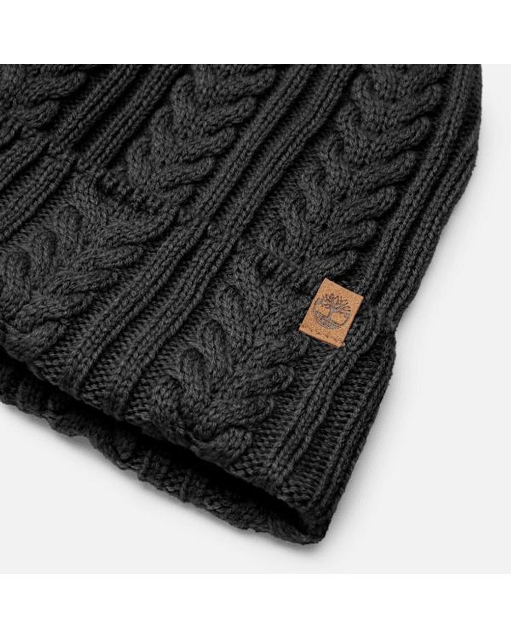Timberland Black Cable Beanie For