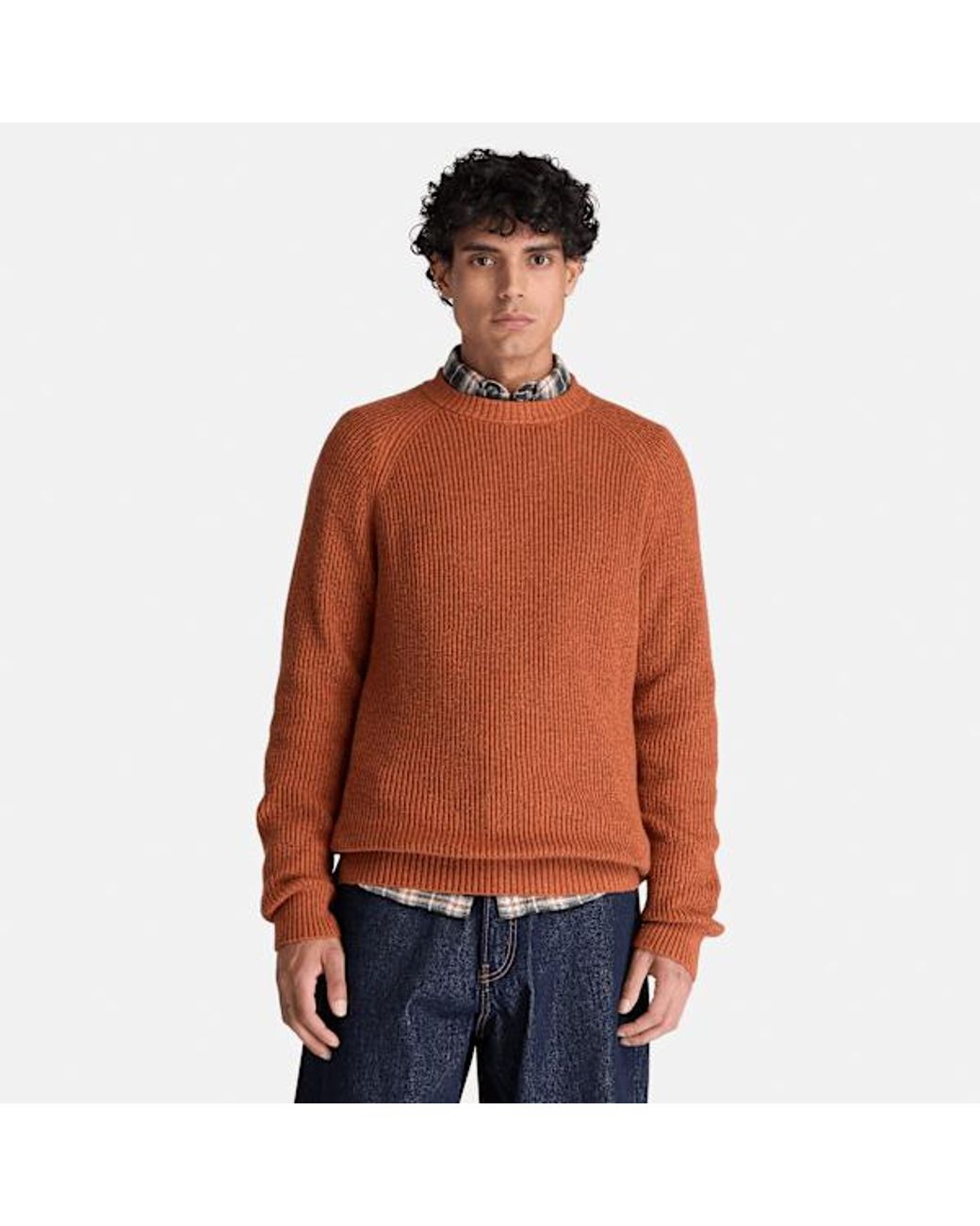 Timberland Brown Cotton Crewneck Jumper For for men