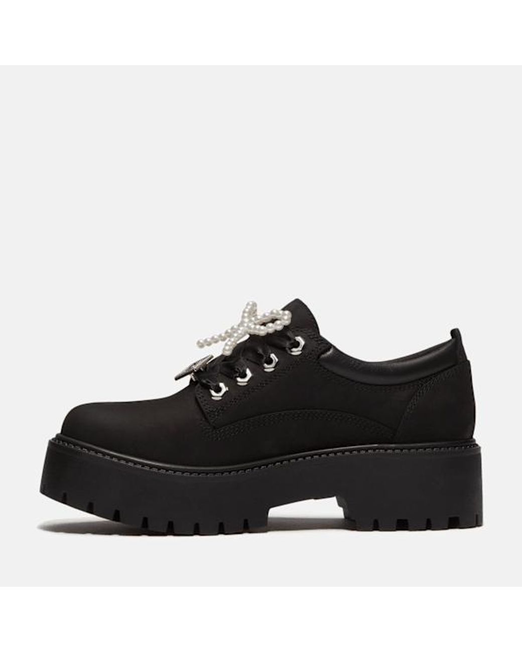 Timberland Black Stone Street Platform Shoe For