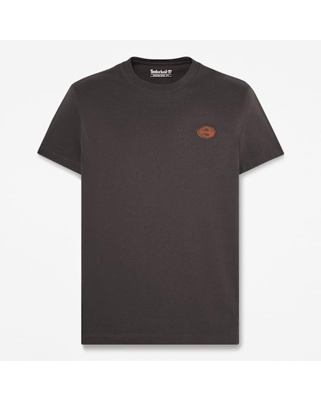 Timberland Black Leather Badge Short-Sleeve T-Shirt For for men