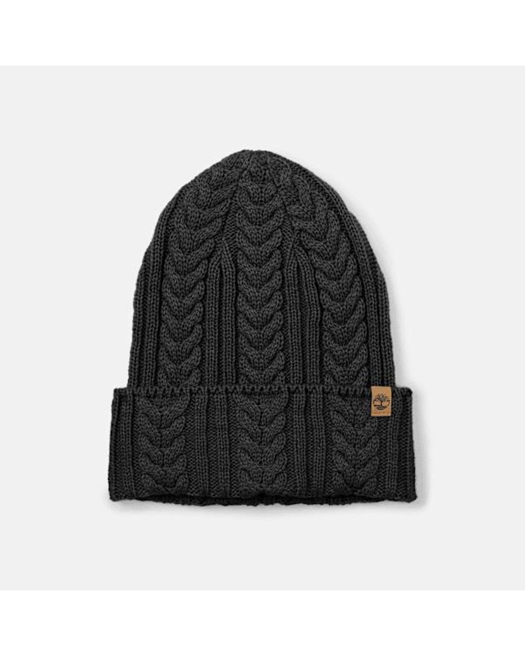 Timberland Black Cable Beanie For