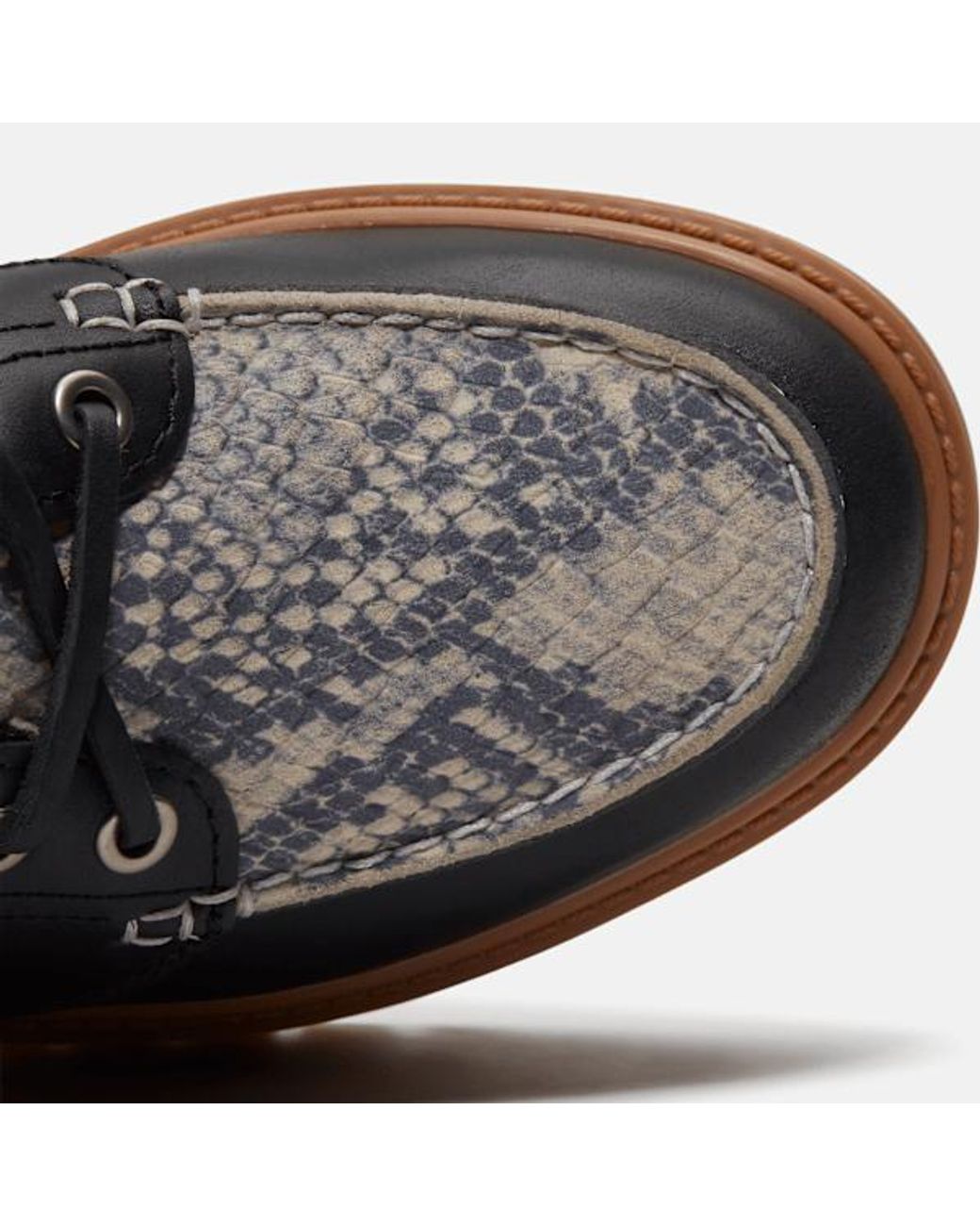 Timberland Black Stone Street Platform Boat Shoe For