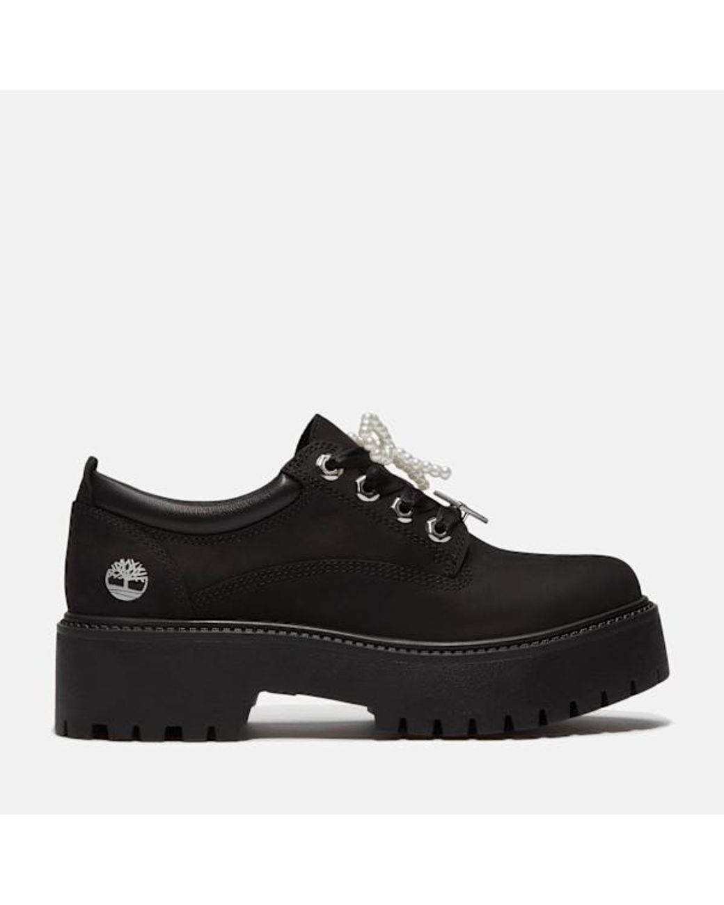 Timberland Black Stone Street Platform Shoe For