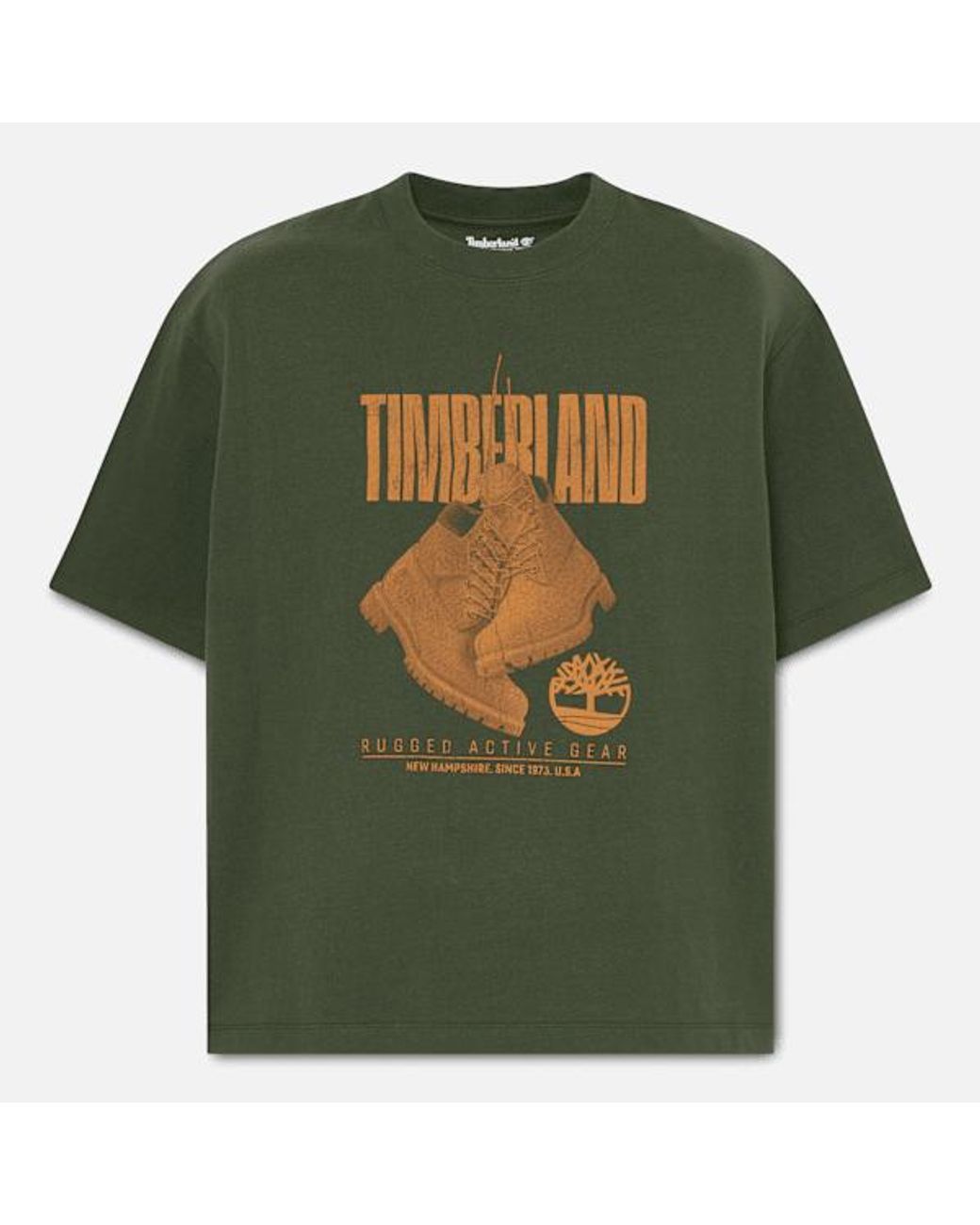 Timberland Green Rugged Boot Short-Sleeve T-Shirt For for men