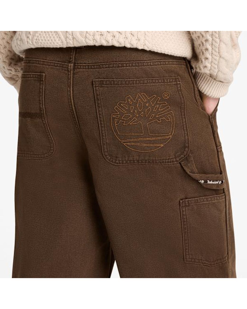 Timberland Brown Rindge Double Knee Canvas Carpenter Trouser For for men