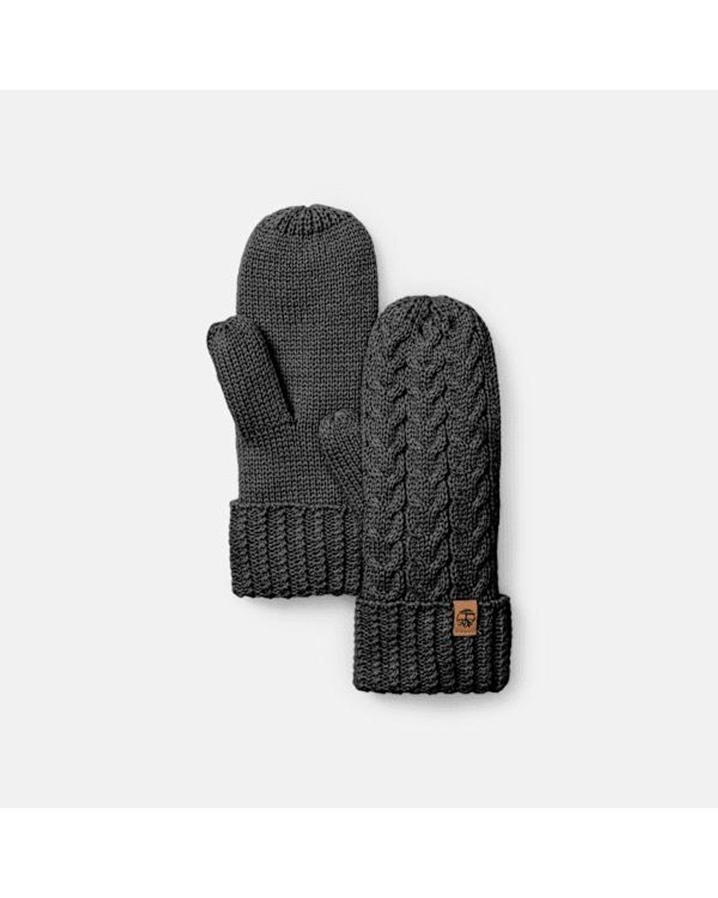 Timberland Black Cable Mitten For