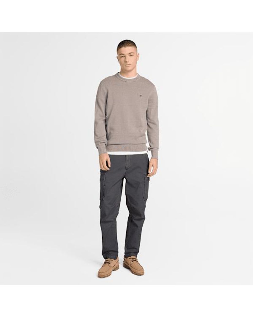 Timberland Gray Garment Dyed Bedford Cargo Trouser For for men