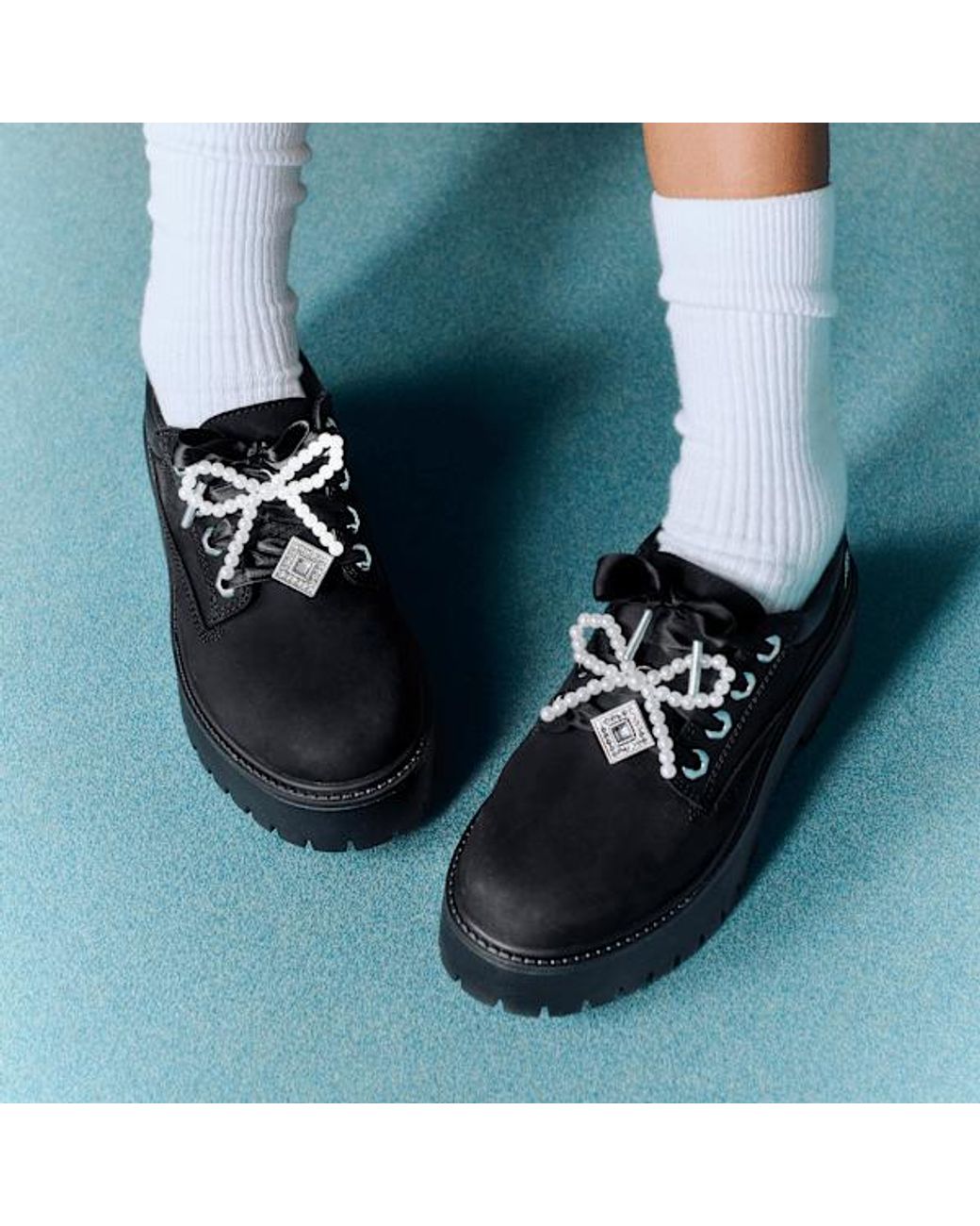 Timberland Black Stone Street Platform Shoe For