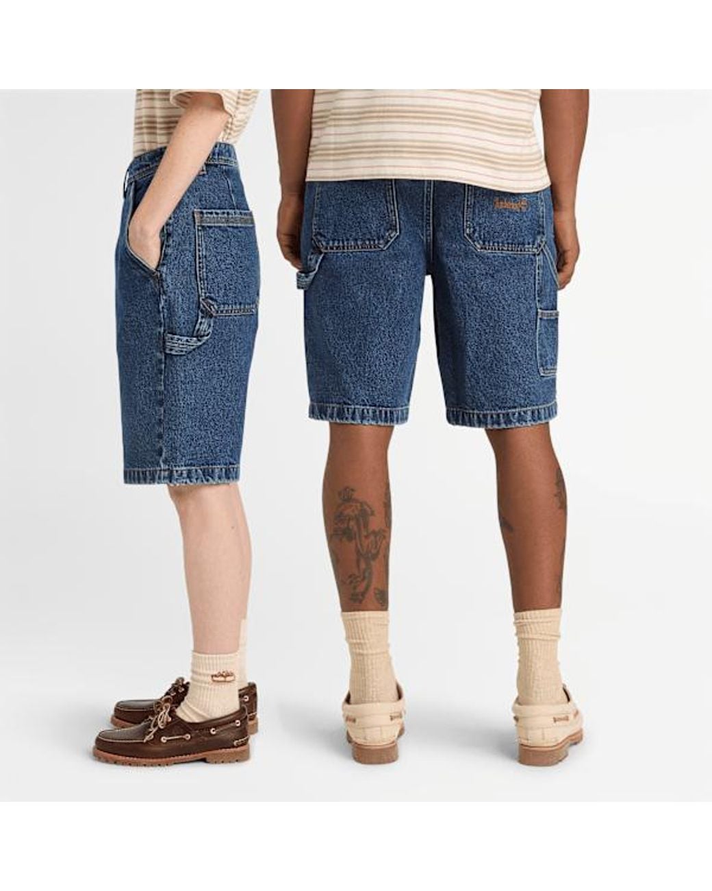 Timberland Blue All Gender Denim Carpenter Short