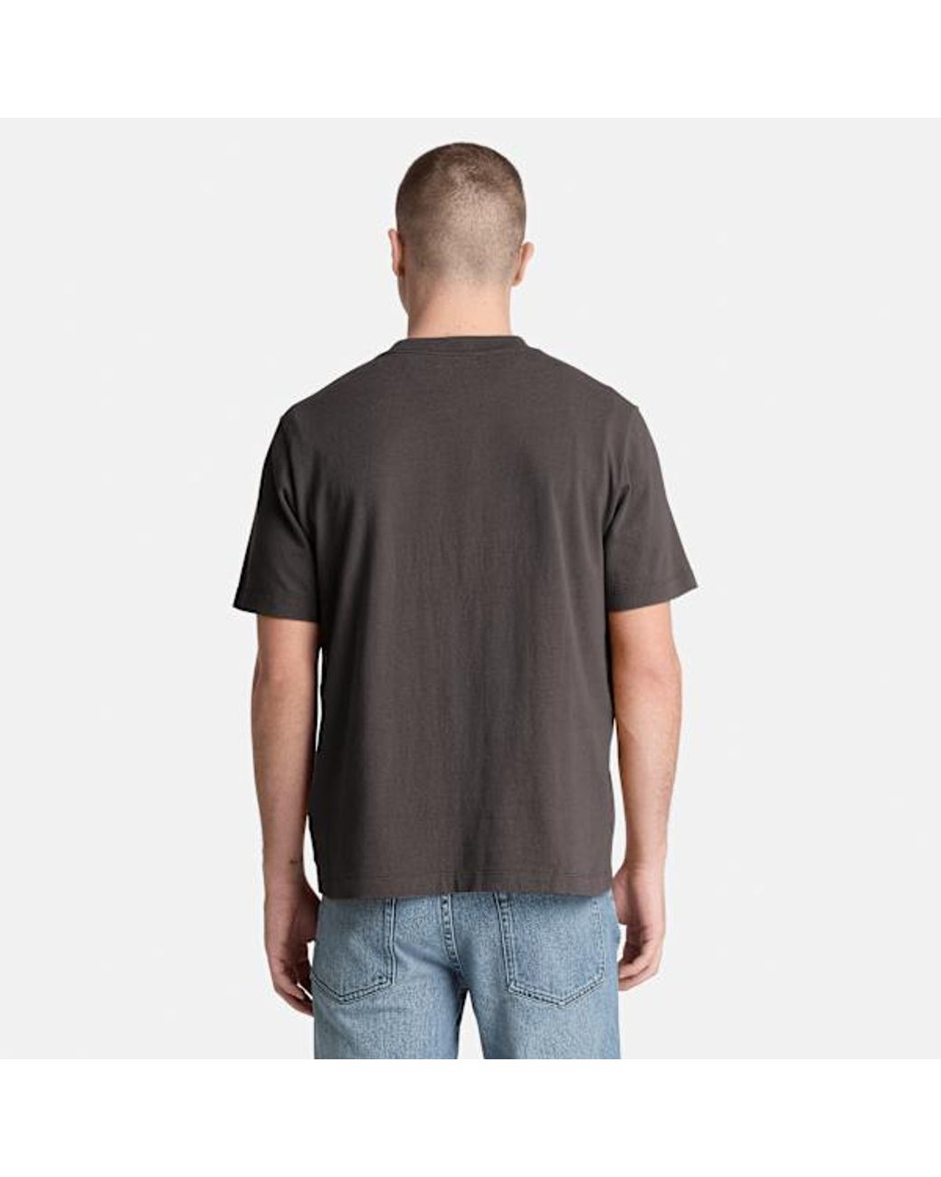 Timberland Black Leather Badge Short-Sleeve T-Shirt For for men