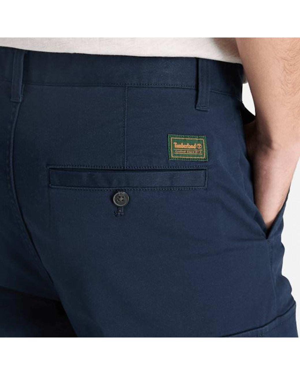 Timberland Blue Twill Cargo Trouser For for men