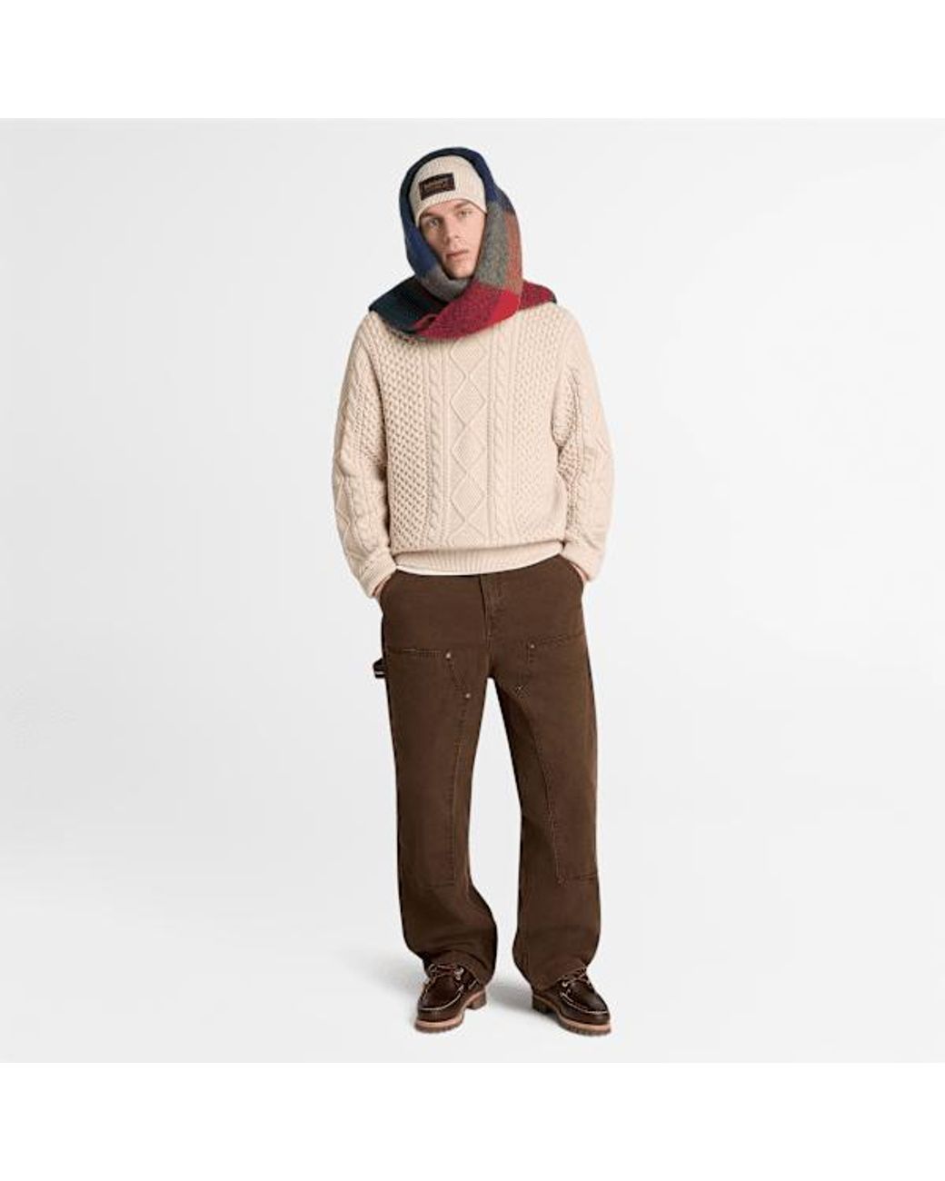 Timberland Brown Rindge Double Knee Canvas Carpenter Trouser For for men