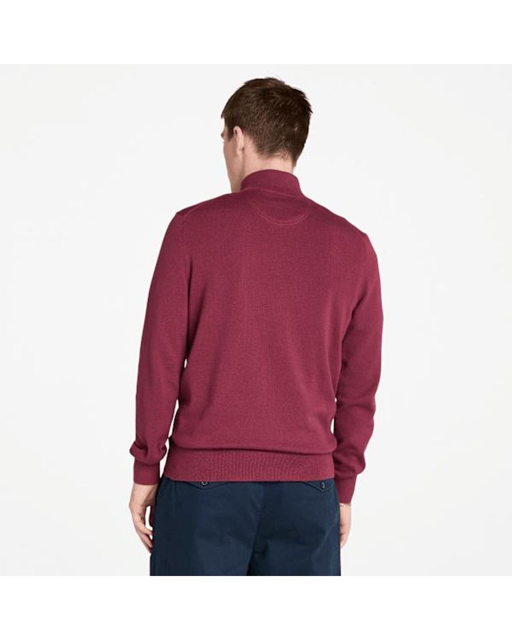 Timberland Red Williams River Quarter-Zip Jumper For for men