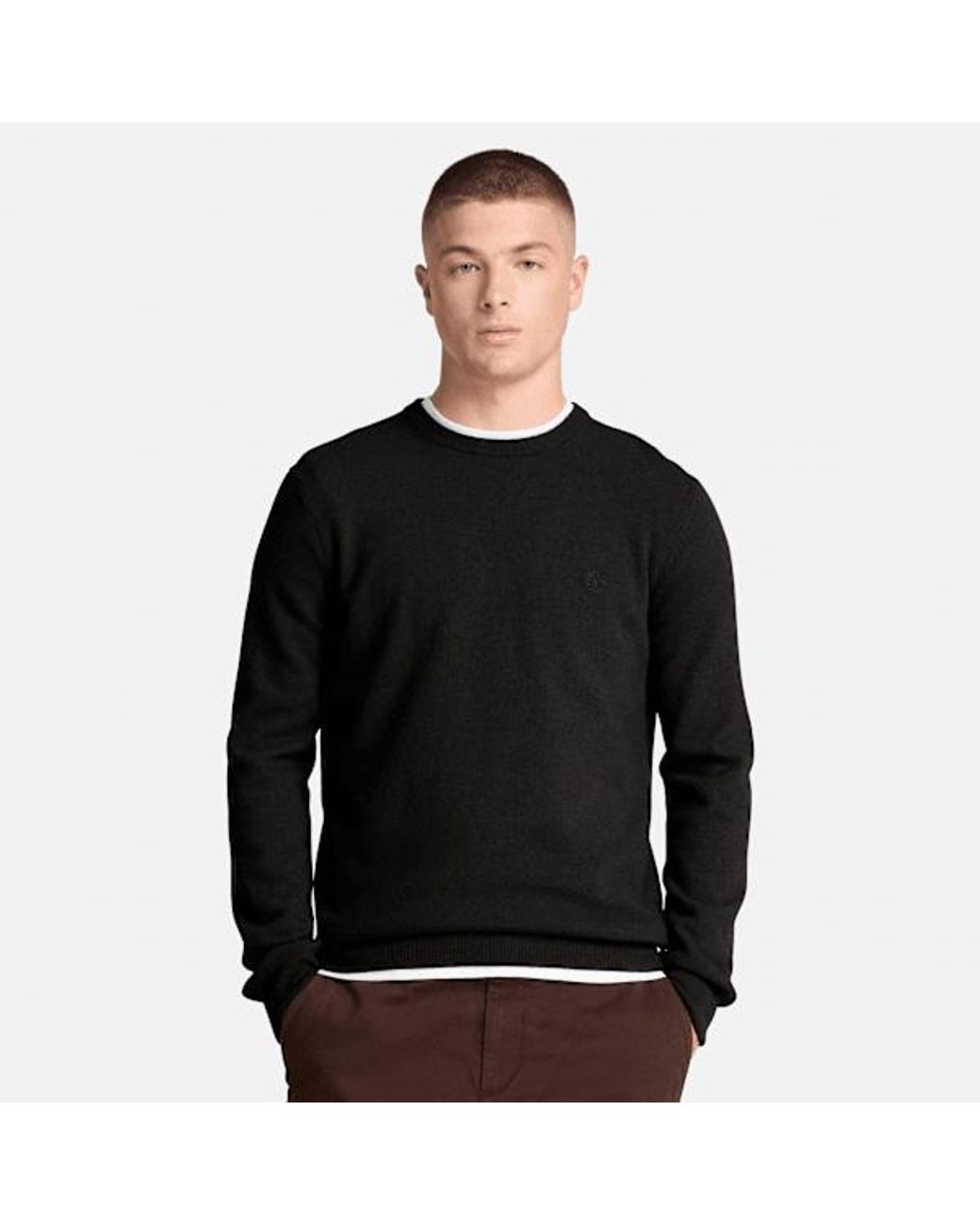 Timberland Black Cohas Brook Merino Crewneck Jumper For for men