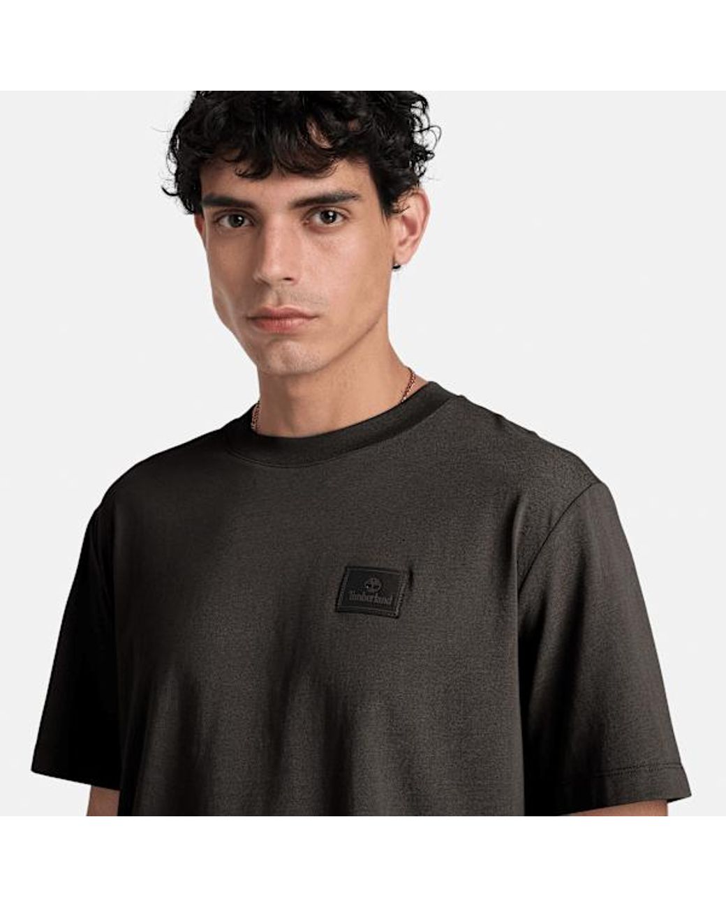 Timberland Black Silicon Badge Short-Sleeve T-Shirt For for men