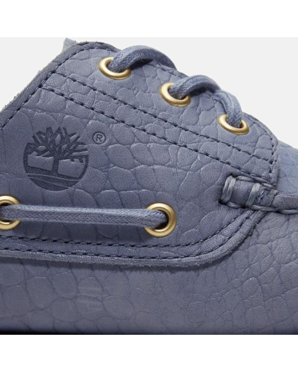 Timberland Blue All Gender Authentic 3-Eye Lug Handsewn Boat Shoe