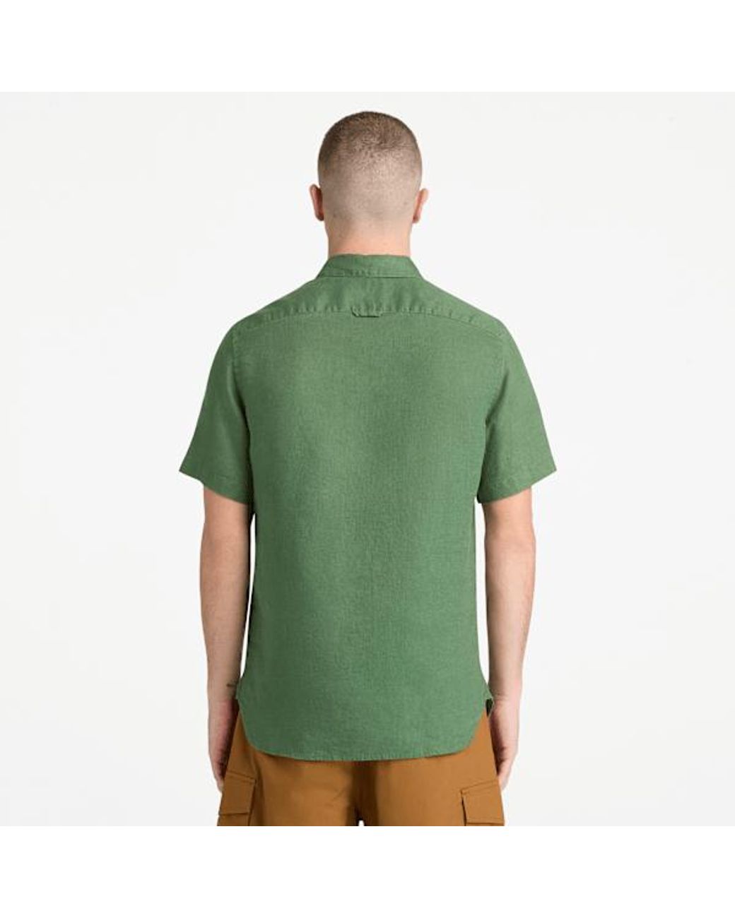 Timberland Green Mill Brook Linen Short-Sleeve Shirt For for men