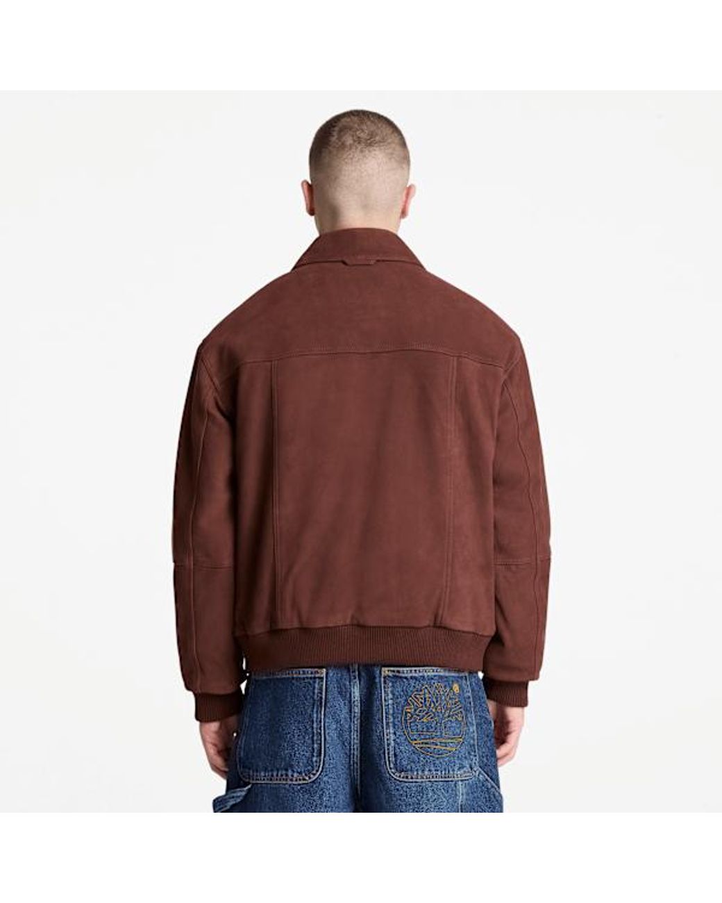 Timberland Purple Leather Bomber For for men