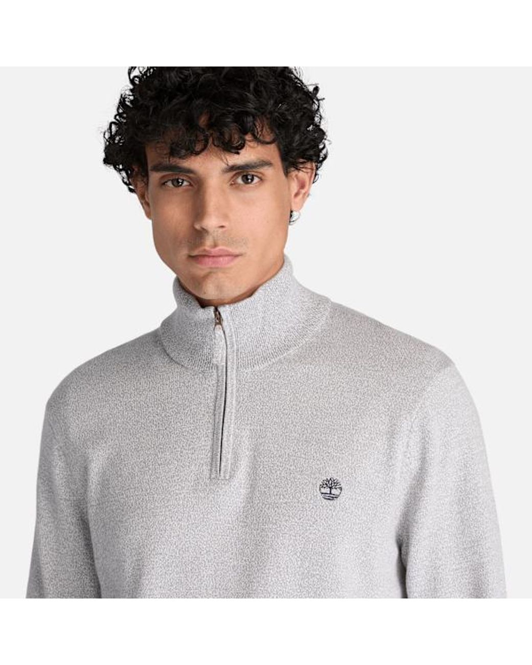 Timberland White Williams River Cotton Quarter-Zip Jumper For for men