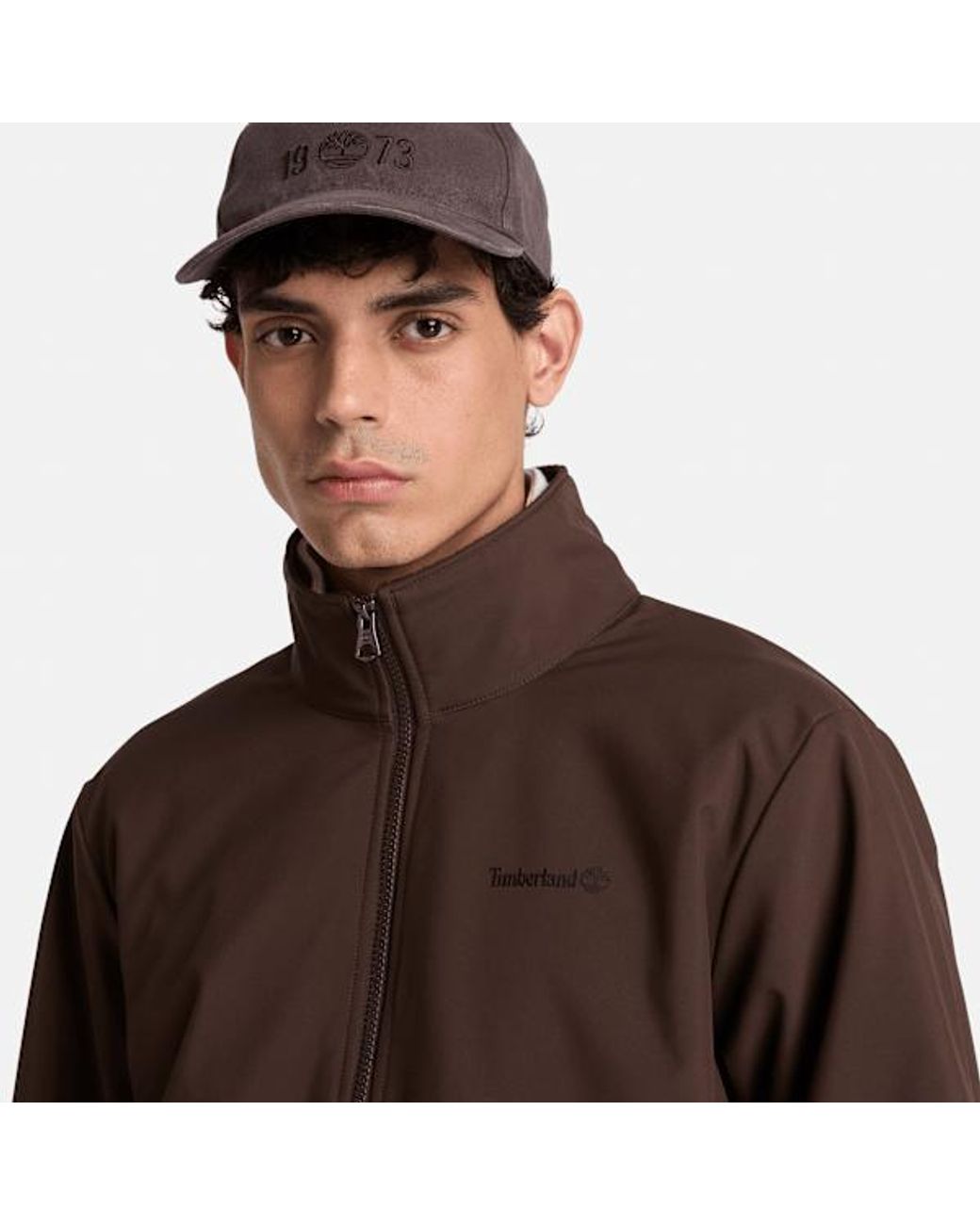 Timberland Brown Windproof Full-Zip Softshell Jacket For for men