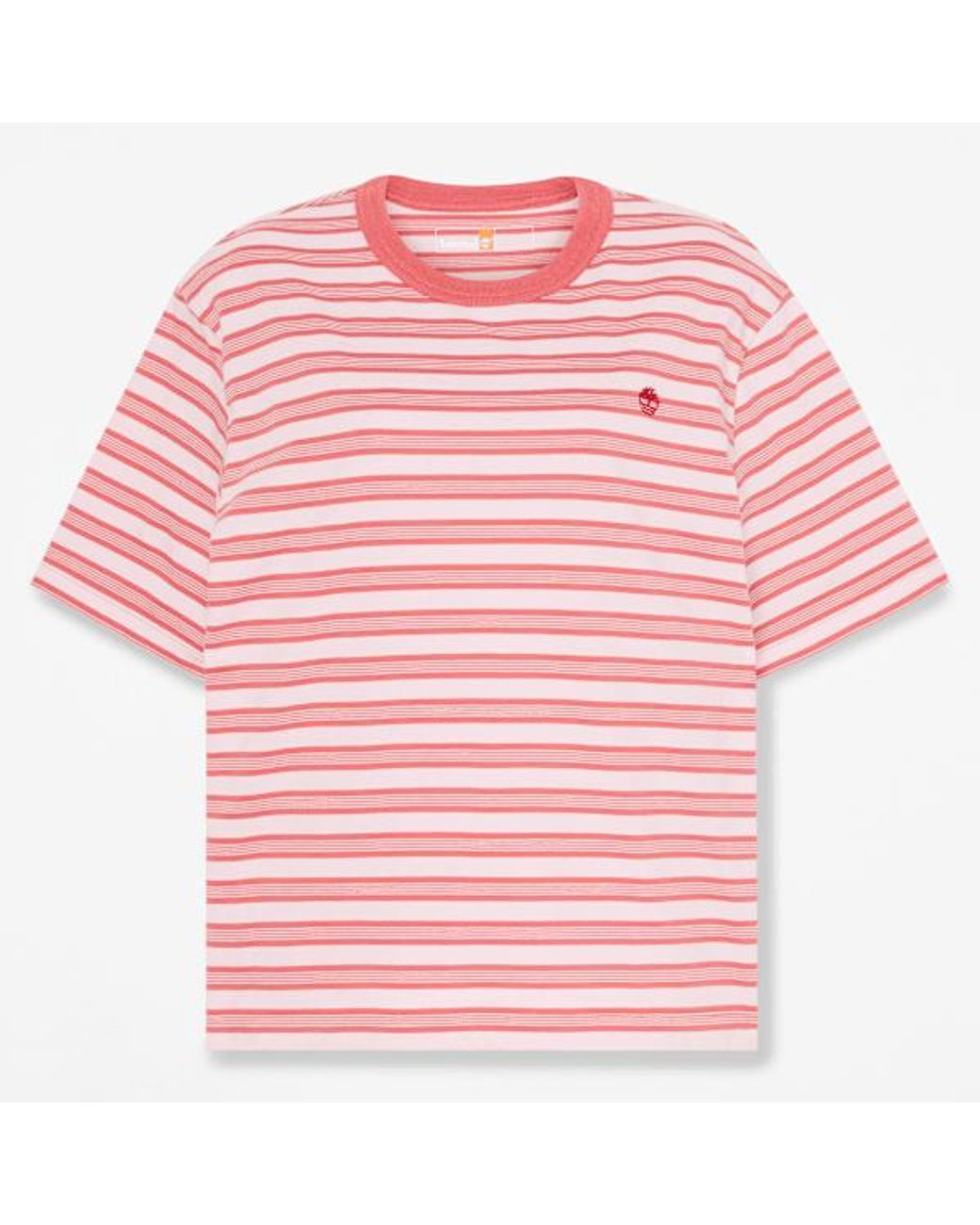 Timberland Pink Striped Short-Sleeve T-Shirt For