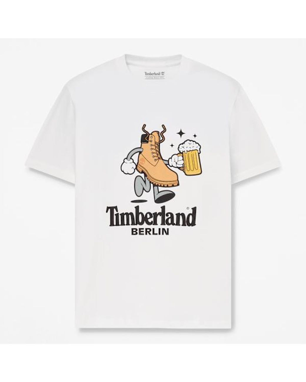 Timberland White All Gender Berlin Short-Sleeve T-Shirt