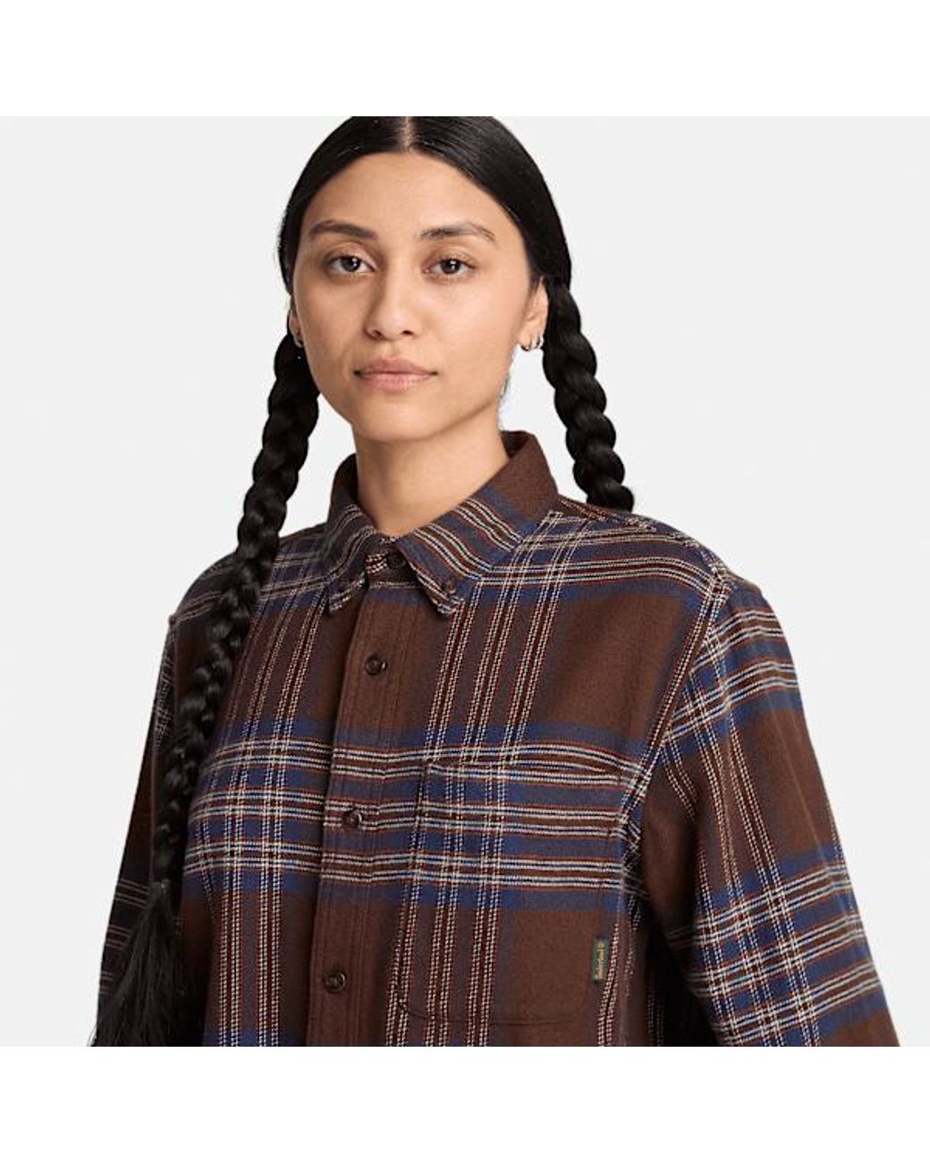 Timberland Brown Check Regular Shirt For for men