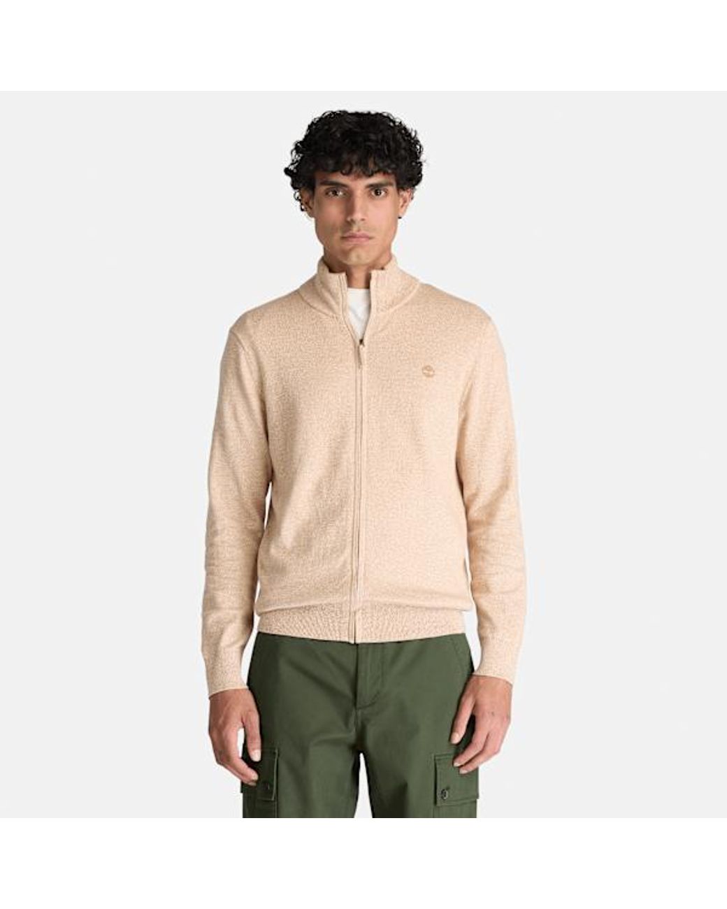 Timberland Natural Williams River Cotton Full-Zip Jumper For for men