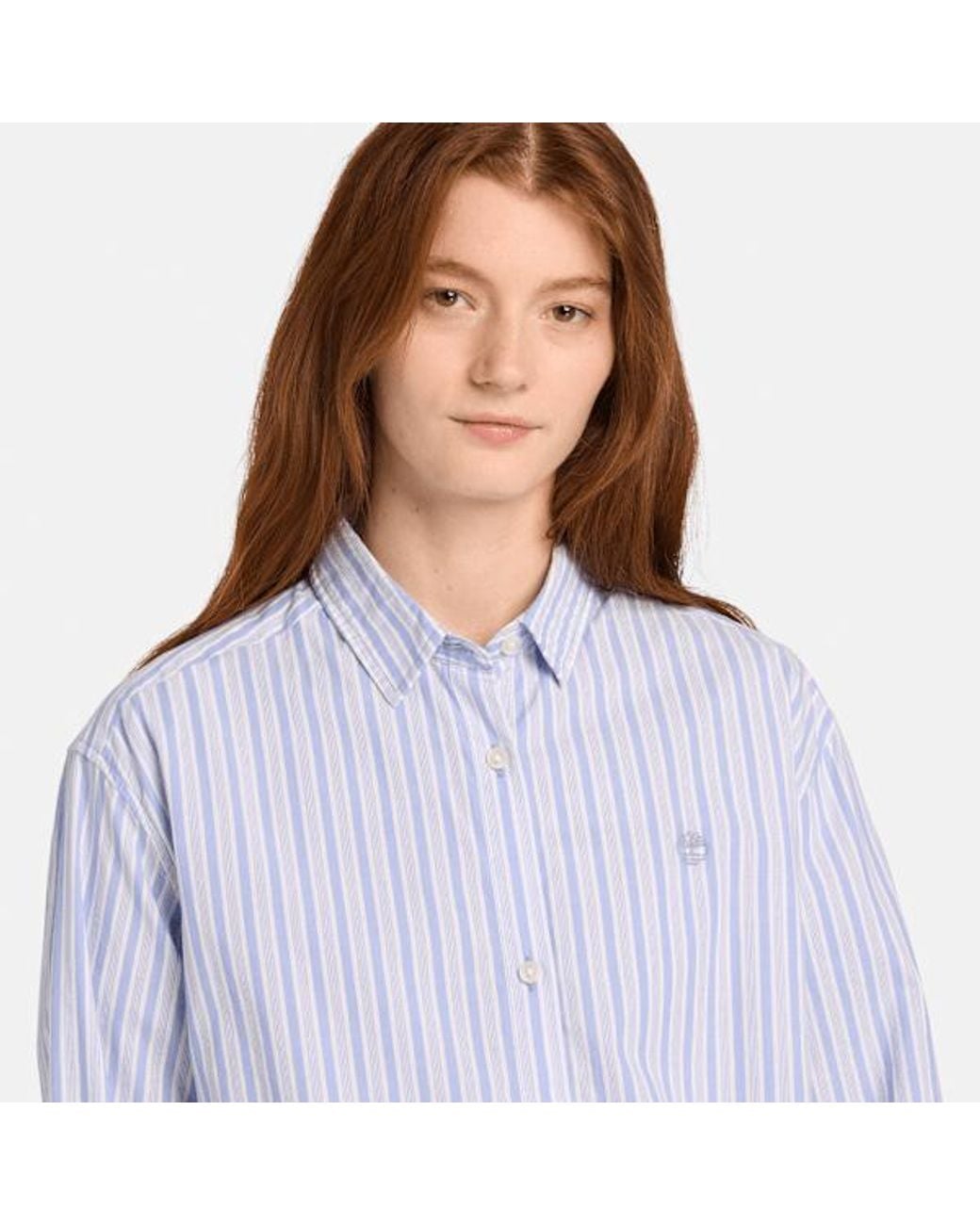 Timberland Blue Multi-Stripe Long-Sleeve Shirt For